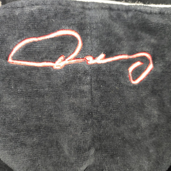 Oscar De La Hoya Mens Small Medium Bathrobe Black Hooded Boxing Athletic Lounge - Picture 13 of 13